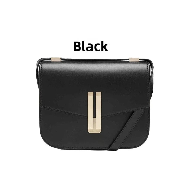 2025 New Light Luxury Single Shoulder Cross Shoulder Women's Bag Tofu Bag for Women Premium Genuine Leather Small Square Bag