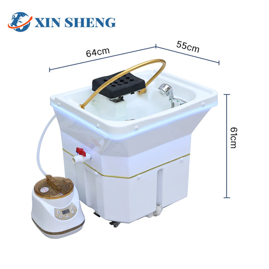 Movable Portable Head SPA Shampoo Basin, Hair Salon Water Basin, Head Hydrotherapy Fumigation Machine, SPA Furniture
