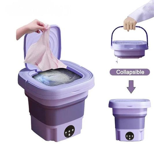 New Portable Small Foldable Washing Machine with Spin Dryer For Socks Underwear Panties Washer Household Mini Washing Machine