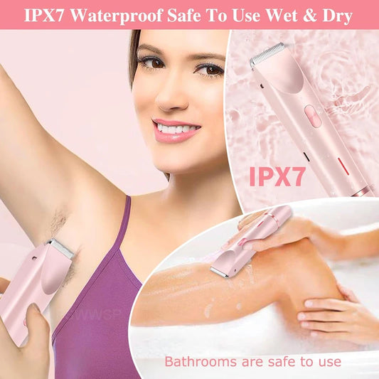 Electric Razor Woman Shaver Painless Women Mustache Epilator Leg Bikini Body Hair Trimmer for Women Facial Epilator Hair Remover