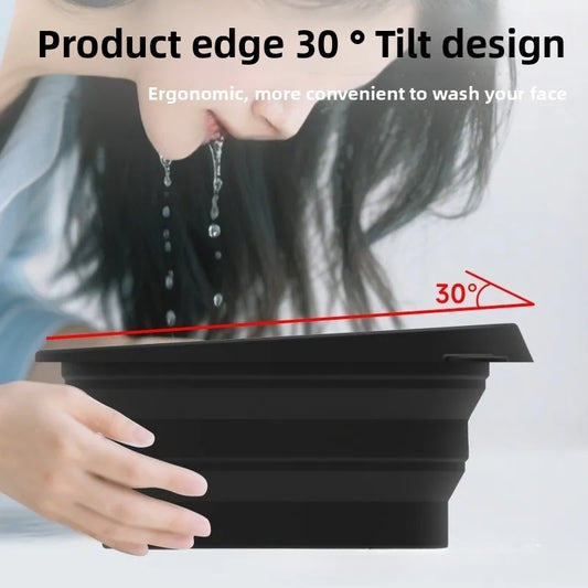 Collapsible Silicone Face Basin - Dual-Purpose Ice Therapy & Beauty Care Container for Home/Spa Use