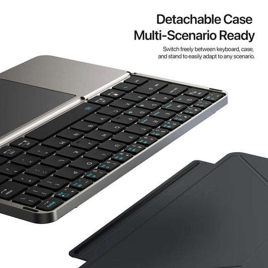 DUX DUCIS Foldable Bluetooth 5.0 Keyboard with Touchpad & Phone Holder For Phones Tablets PC iOS Android Windows Mac