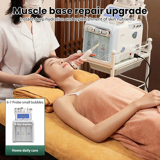 6 in 1 Dermabrasion Facial Machine Hydro Aqua Peel Spa Skin Rejuvenation Deep Cleansing Care Device