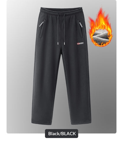 Herren Neue Herbst-Winter-Fleece-gefütterte Thermohose im norwegischen Stil in amerikanischen und europäischen Größen