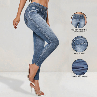 Retro High Elastic Tights Hip Lifting Yoga Trousers