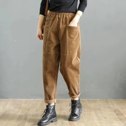 High-waisted Plus-size Casual Pants Loose Slim Harem Carrot Pants