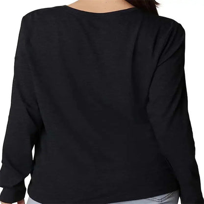 New Women's Casual Long-sleeve Crew-neck Top With Printed Design