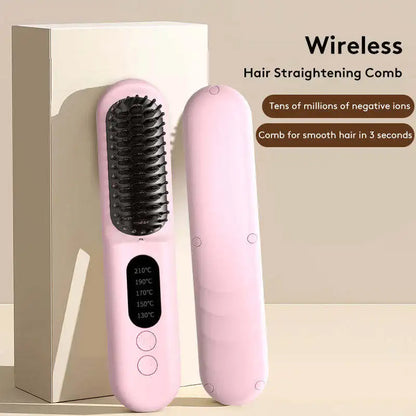 Us Warehouse Products Rechargeable Hot Comb Hair Straightener Hot Comb Electric Hair Straightener With Custom Logo - Temfuly