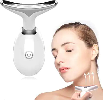 Beauty Facial Massager, 7-Color LED | Microcurrent Skin Firming Device for Face & Neck | Wavy Light Therapy for Acne, Lifting & Anti-Aging