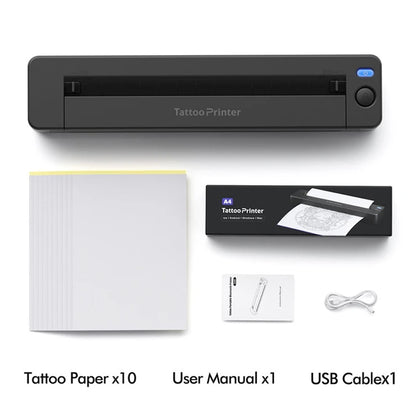 Mini Portable A4 Thermal Printer Multifunctional Tattoo Document Printer Bluetooth HD Printing Tattoo Machine A4 Paper Printer