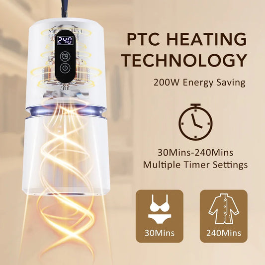 110-220V Smart Portable Clothes Dryer Clothes Laundry Tumble Dryer With Timing Laundry Dryers Outdoor Travel Garment Clothing