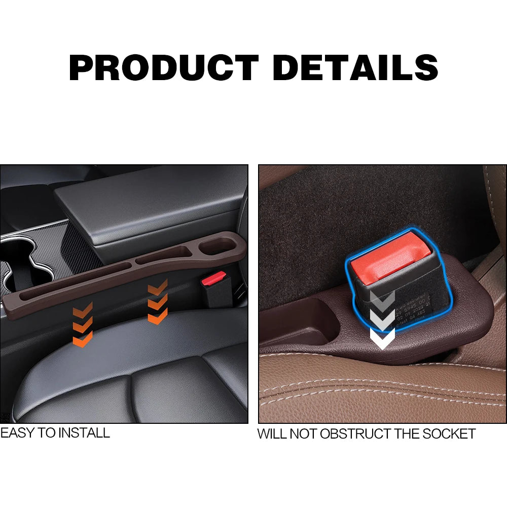 2X Car Seat Gap Filler Between Seats Crevice Interior Decoration Auto Accessories For Toyota Corolla CHR RAV4 Yaris Camry Prado