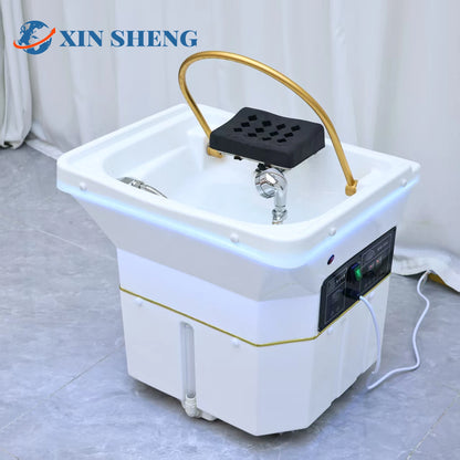 Movable Portable Head SPA Shampoo Basin, Hair Salon Water Basin, Head Hydrotherapy Fumigation Machine, SPA Furniture