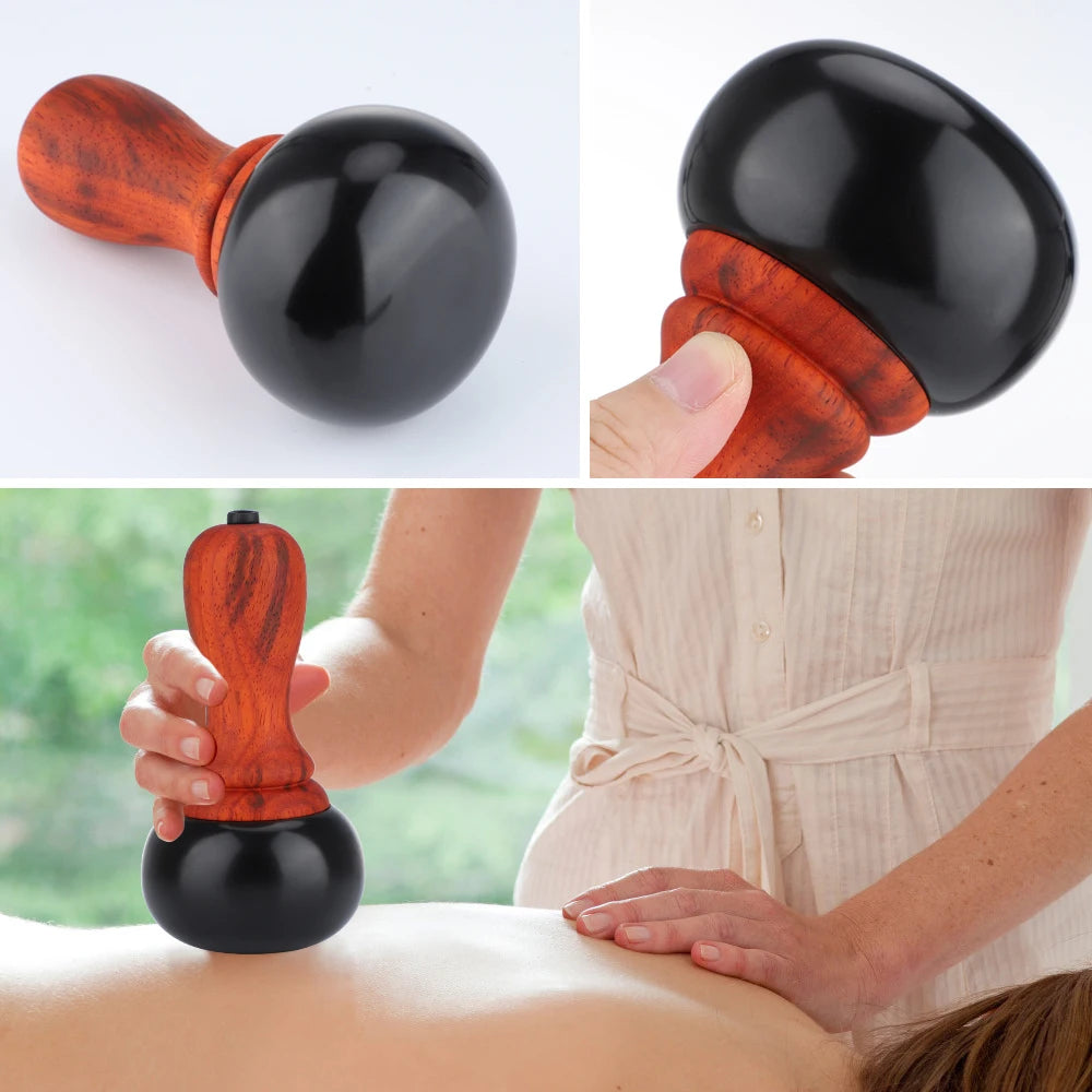 Hot Stone Scraping Vibration Massager Relax Muscles Warm Moxibustion Guasha Spa Therapy Bianstone Massage Relaxation Tool