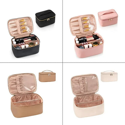 Large Capacity PU Waterproof Toiletry Storage Bag Women's Fashion Travel Portable Cosmetics Bag for Women Men - Temfuly