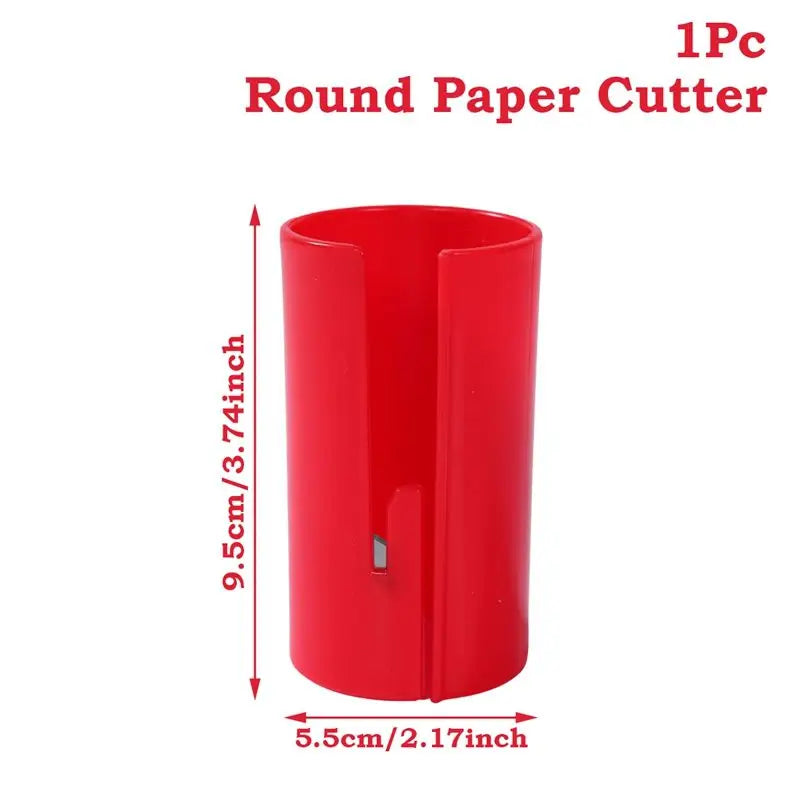 1pc Portable Mini Wrapping Paper Cutter Packaging Paper Cutting Knife Cutting Wrapping Paper Cutter Tool Tube Gift Wrap Tools