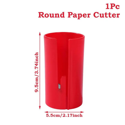 1pc Portable Mini Wrapping Paper Cutter Packaging Paper Cutting Knife Cutting Wrapping Paper Cutter Tool Tube Gift Wrap Tools