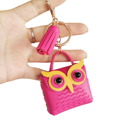 MultiPurpose Mini Owl-shaped Coin Purse Bags Fashionable Backpack Decoration Keychain Earphone Bag for Women Girls Small Pouch