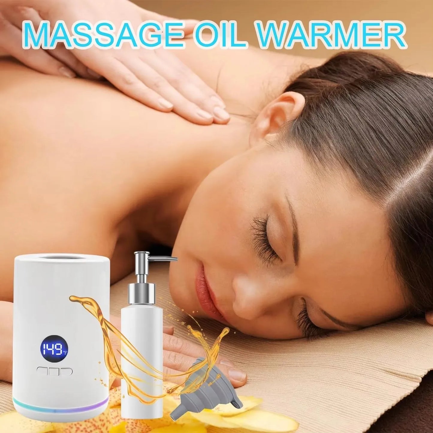Single Bottle Massage Oil Heater Adjustable Multifunction Lotion Cream Heater Portable Quick Heating for Salon Spa EU/US Plug