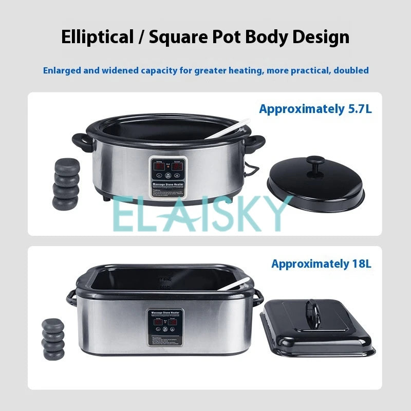 SPA Hot Stone Heating Pot Touch Screen Digital Constant Rock Heating Pot Temperature Control Large Capacity Energy Stone Heater