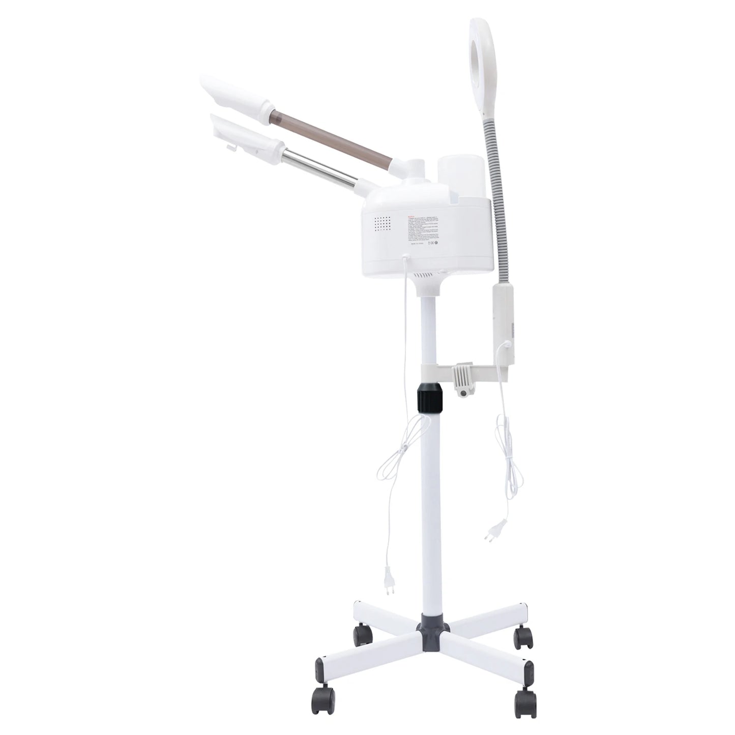 3-in-1 Facial Steamer Beautician Steamer Deep Cleaning w/Hot and Cold Nozzle LED Magnifying Lamp Beauty Salon Spa