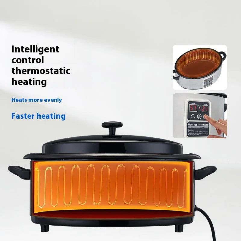 SPA Hot Stone Heating Pot Large Capacity Energy Stone Heater with Constant Temperature Control Rock Heating Pot Stone Warmer