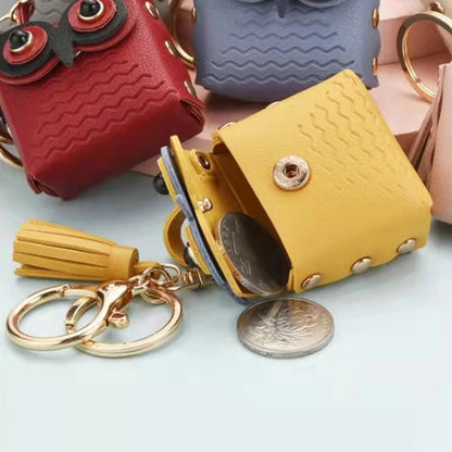 MultiPurpose Mini Owl-shaped Coin Purse Bags Fashionable Backpack Decoration Keychain Earphone Bag for Women Girls Small Pouch