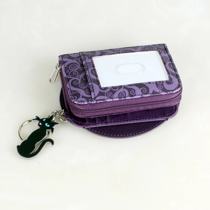 Anime cartoon women's wallet, fashionable and cute girl card holder, coin wallet with keychain