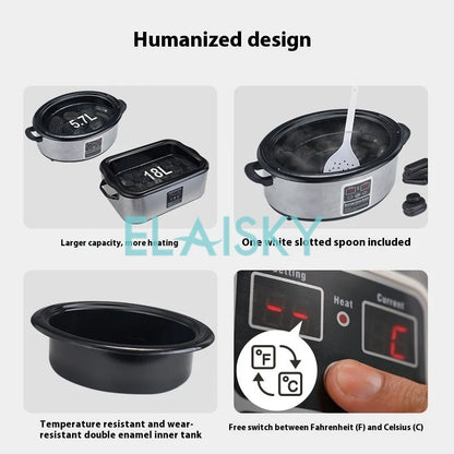 SPA Hot Stone Heating Pot Touch Screen Digital Constant Rock Heating Pot Temperature Control Large Capacity Energy Stone Heater