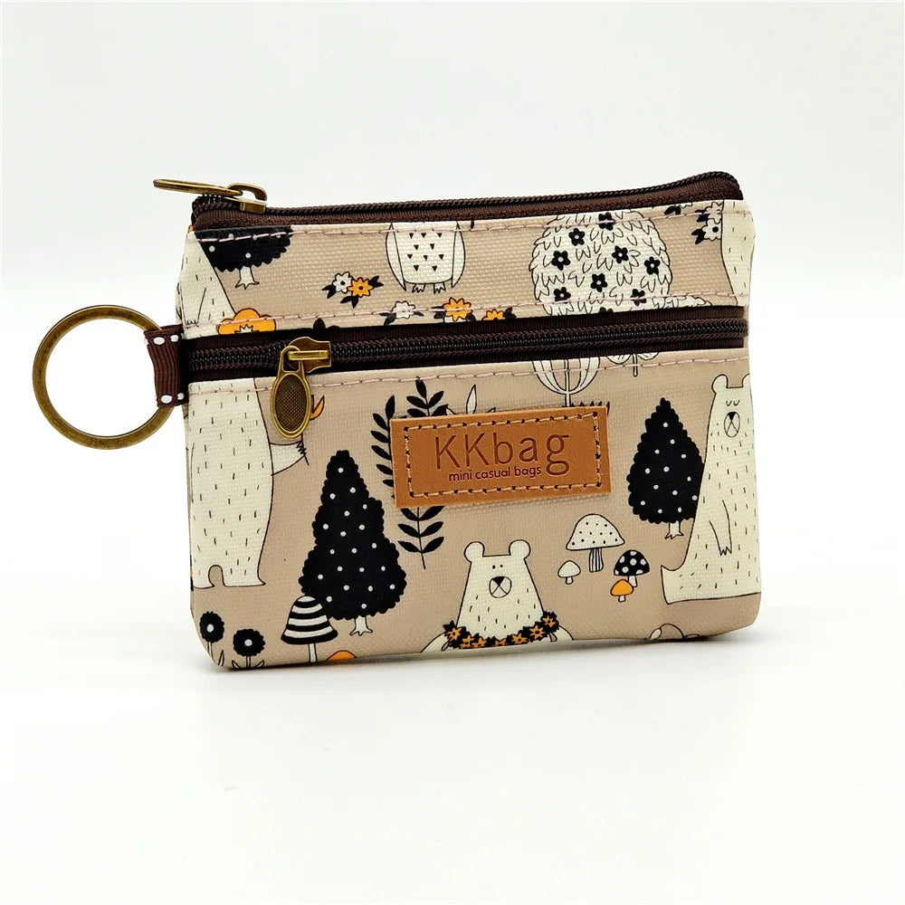Cute Animals Wallet Zipper Purse Cartoon Small Coin Purse Lightweight Storage Bag Money Bag Key Card Holder For Student Women