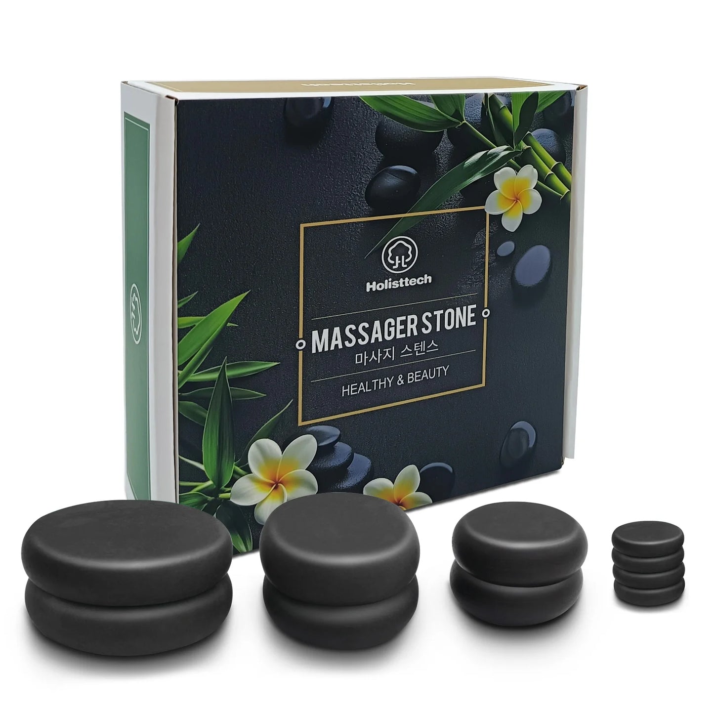 Massage Hot Stone Set,10 Piece Black Hot Stone Massage Set,Hot Massage Stone for Professional or Home Spa,For Body Massage