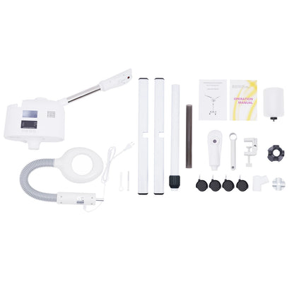 3-in-1 Facial Steamer Beautician Steamer Deep Cleaning w/Hot and Cold Nozzle LED Magnifying Lamp Beauty Salon Spa