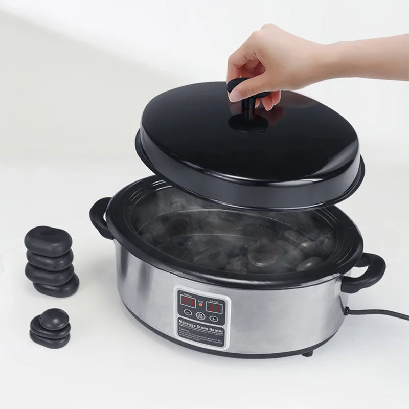 SPA Hot Stone Heating Pot Touch Screen Digital Constant Rock Heating Pot Temperature Control Large Capacity Energy Stone Heater