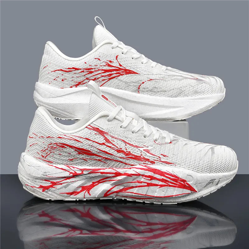 Men Sports Running Black Jogging Shoes Casual Sneakers Green Outdoor Breathable Mesh Women Light Shock-absorption White Tennis