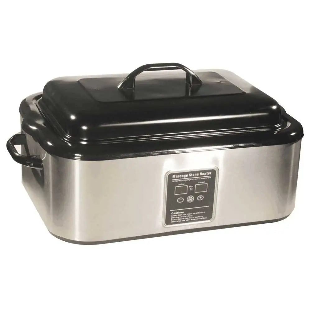 Hot Stone Massage Set Heater Massage Machine Relieve Stress Back Pain Health Care Lava Basalt Round Massage Tool Stone