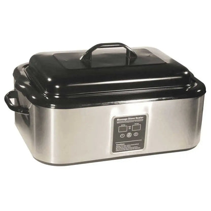 Hot Stone Massage Set Heater Massage Machine Relieve Stress Back Pain Health Care Lava Basalt Round Massage Tool Stone