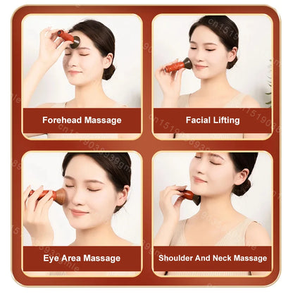 Electric Heating Bian Stone Hot Compress Body Massage Spa Care Lifting Skin Remove Wrinkles Guasha Massager Facial Lifting Tool