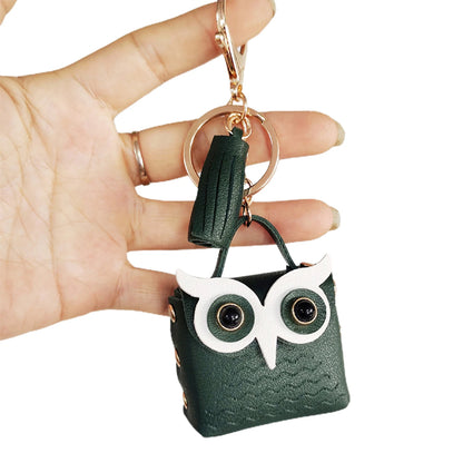 MultiPurpose Mini Owl-shaped Coin Purse Bags Fashionable Backpack Decoration Keychain Earphone Bag for Women Girls Small Pouch