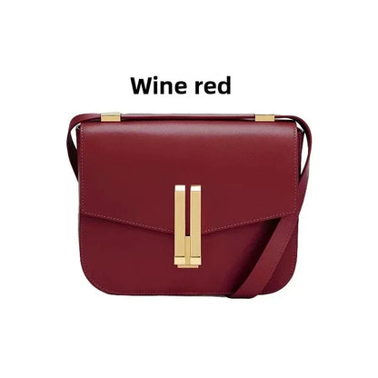 2025 New  Light Luxury Single Shoulder Cross Shoulder Women's Bag Tofu Bag for Women Premium Genuine Leather Small Square Bag