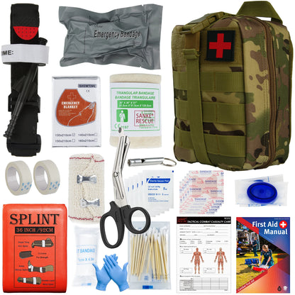 First Aid Kit Pouch Supplied full set Molle To Configure Survival kit Outdoor Emergency Kit Trauma Outdoor Gear IFAK EMT