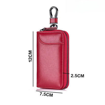 Genuine Leather KeyChain Unisex Key Bag Multifunction Organizer Wallet Holder Smart Housekeeper Car Small Key Case Keys Pouch