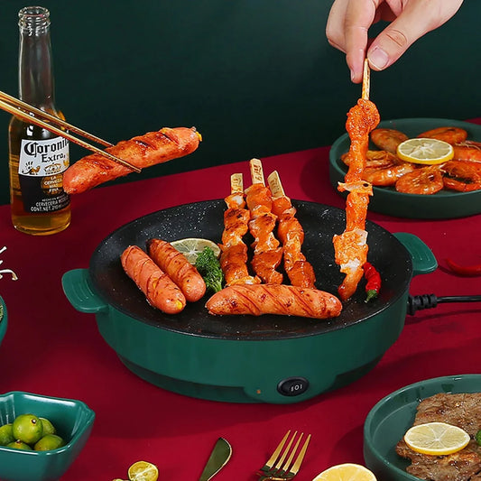 220V Multifunctional Electric Baking Tray Koekenpan Niet-Plakkerige Grill Geroosterde Pan Fornuis Barbecue Keuken Tool