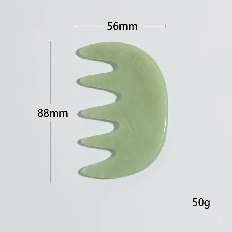Natural Jade Comb Gua Sha Board Jade Massager For SPA Acupuncture Body Scraping Gouache Scraper Facial Skin Beauty Tool
