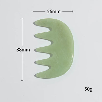 Natural Jade Comb Gua Sha Board Jade Massager For SPA Acupuncture Body Scraping Gouache Scraper Facial Skin Beauty Tool