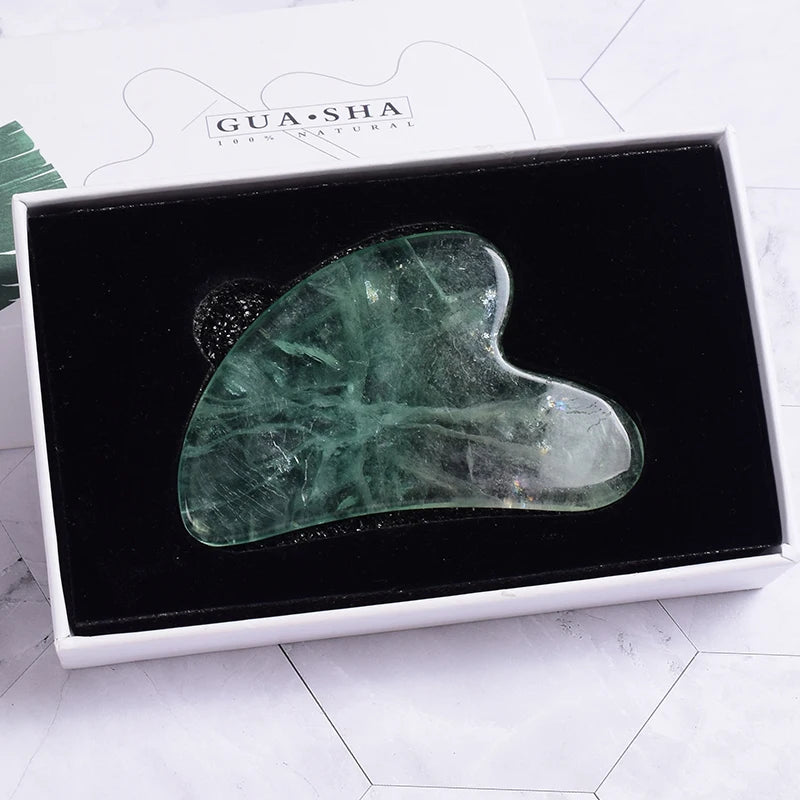 Wholesale Jade Guasha Tool Care Face Massager Natural Stone Crystal Massage Beauty Body Traditional SPA Healing Health Tools