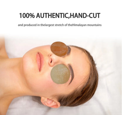 4PCS Hot Stone Therapy Hydrotherapy Massage Oval Natural Himalayan Salt Pink Crystal Hot Stone Promotes Blood Circulation