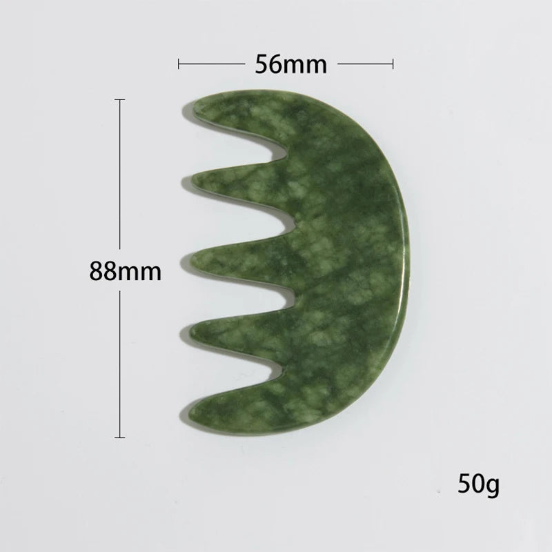 Natural Jade Comb Gua Sha Board Jade Massager For SPA Acupuncture Body Scraping Gouache Scraper Facial Skin Beauty Tool