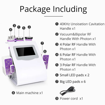 5/6/9 in 1 Cavitation Body S shape Machine Beauty Device Facial Massager Care Tool Skin Tighten Face -2