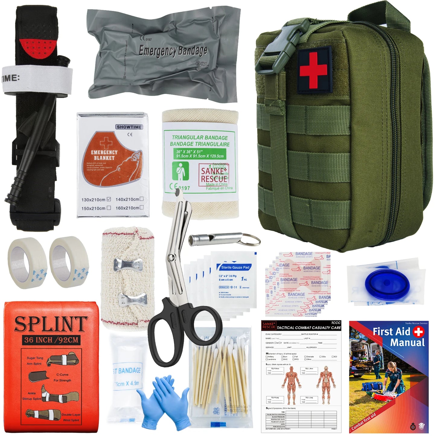 First Aid Kit Pouch Supplied full set Molle To Configure Survival kit Outdoor Emergency Kit Trauma Outdoor Gear IFAK EMT