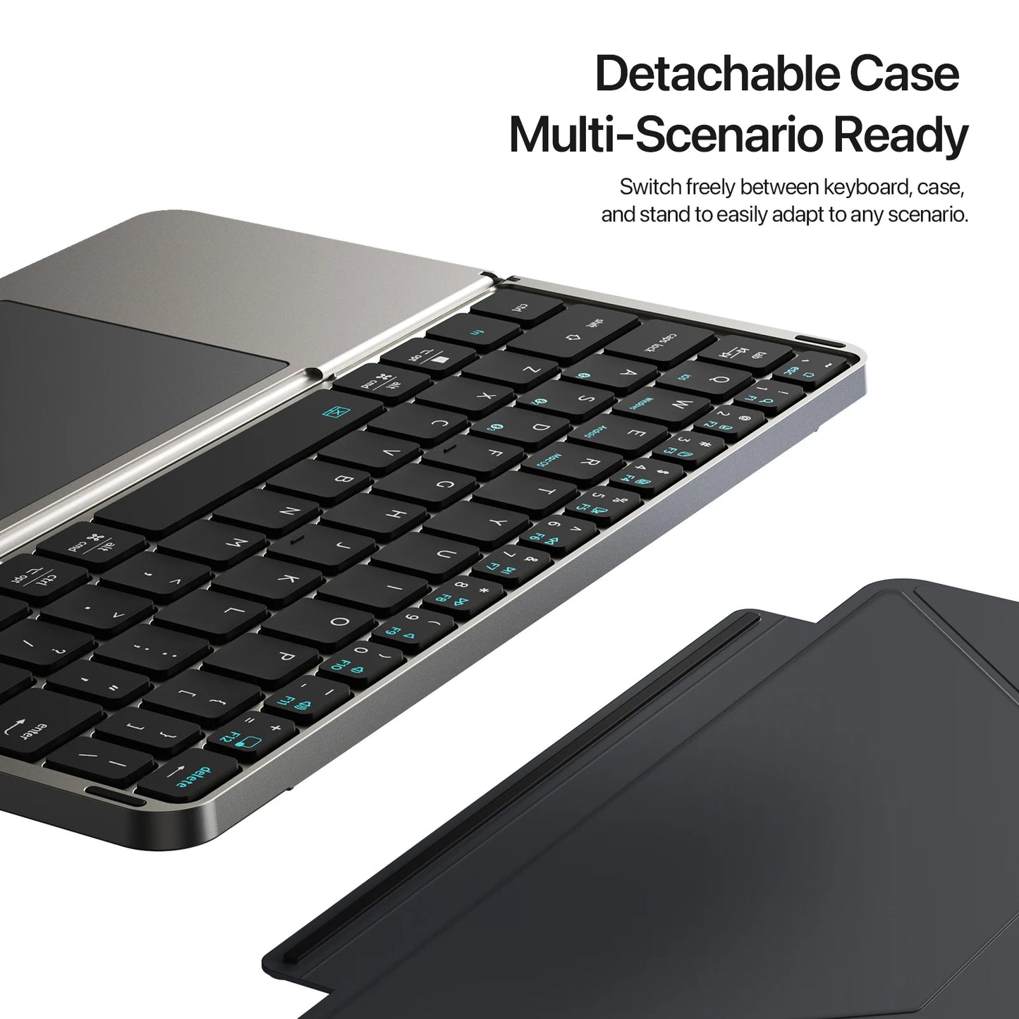 DUX DUCIS Foldable Bluetooth 5.0 Keyboard with Touchpad & Phone Holder For Phones Tablets PC iOS Android Windows Mac
